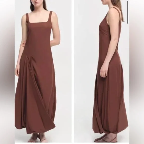 NWT $595 Jonathan Simkhai Olivia Dress Anise Brown Size 0 - Picture 4 of 8